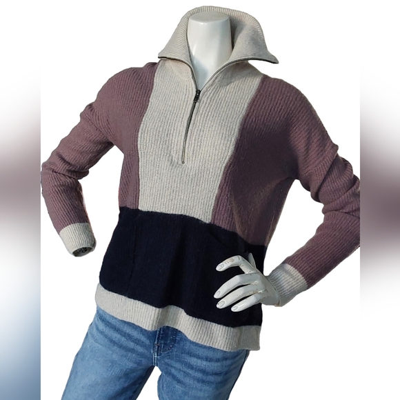 MADWELL WOMEN'S LONG SLEEVES MULTICOLORED SWEATER  SIZE XSMALL - Picture 3 of 5